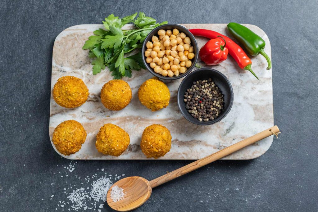 Die neue Produktpalette für einen Falafel-Hersteller